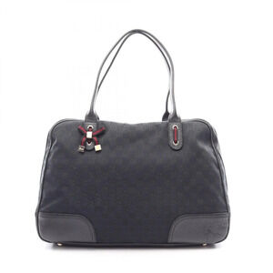 GUCCI Black Leather Shoulder Bag